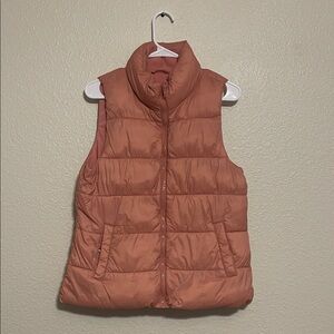 Womens Pink Puffer Vest Old Navy Medium